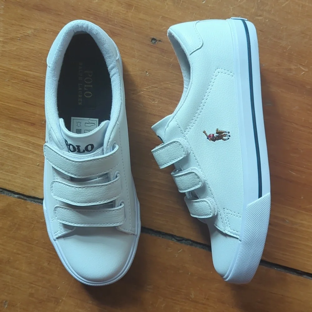 LIKE NEW Polo Leather Velcro Shoes - Picture 2 of 12